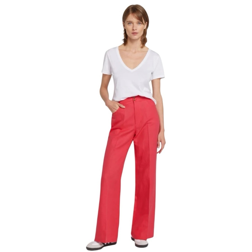 7 For All Mankind Modern Dojo Linen Trousers Size 6
